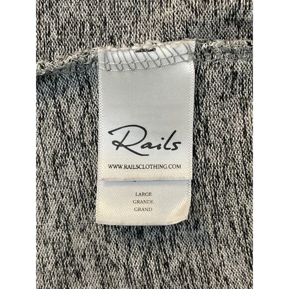 Rails Women’s Long Sleeve Laced V-Neck Top Color Grey Size L - Picture 4 of 8